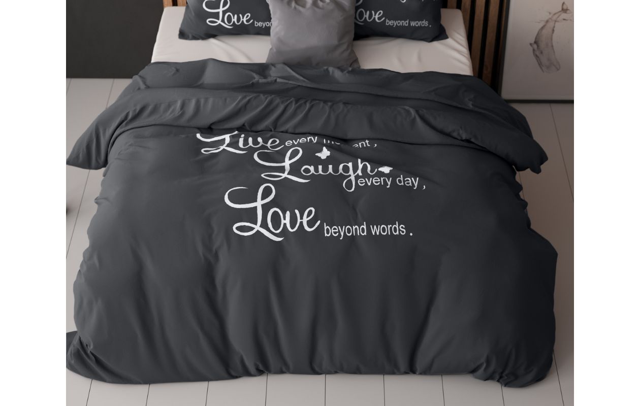 Sleeptime dekbedovertrek Live, Laugh & Love 200 x 200/220