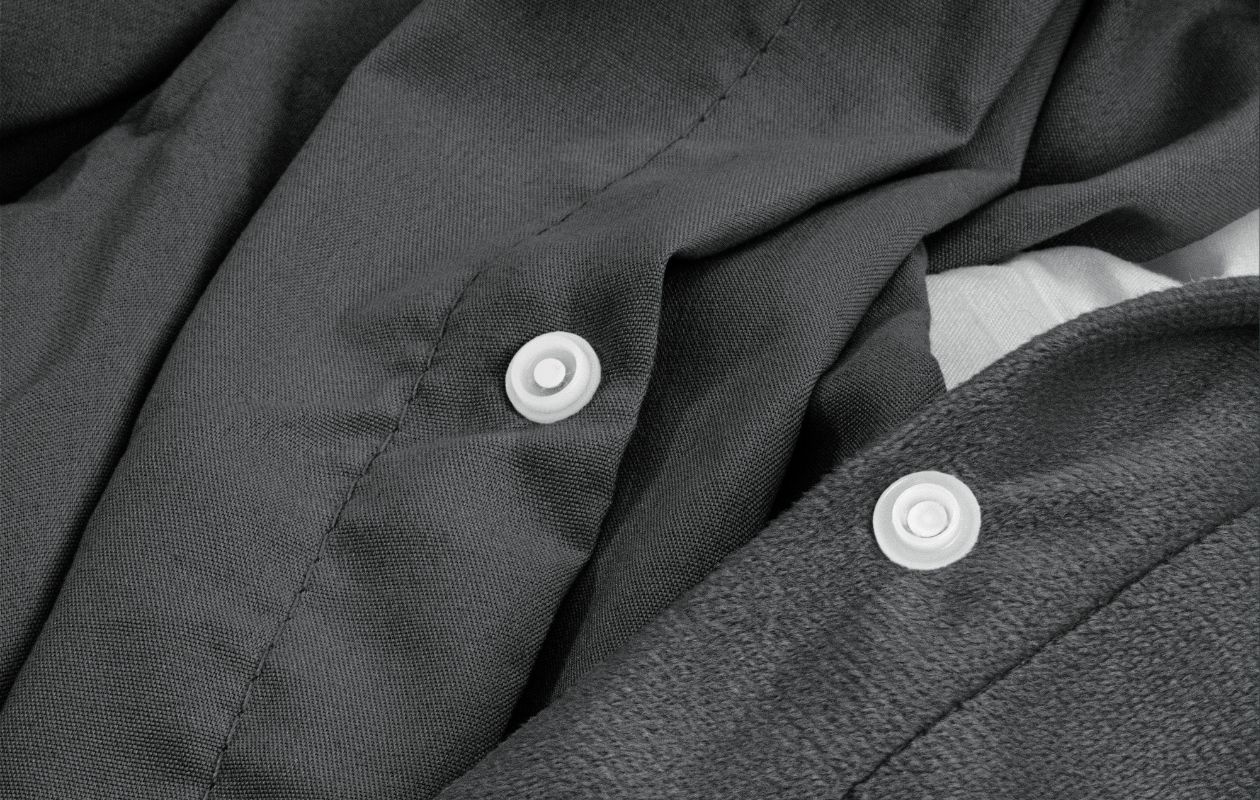 Sleeptime dekbedovertrek velvet antraciet 240 x 200/220 cm