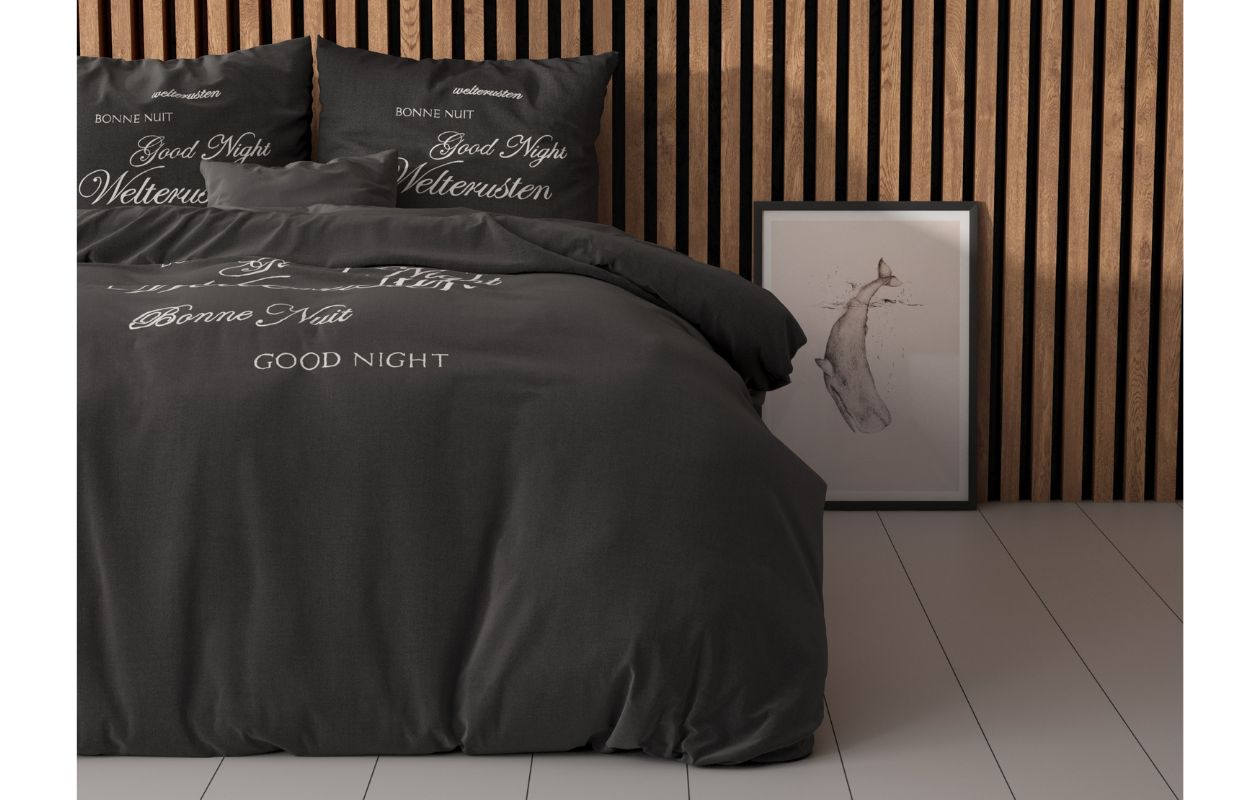 Sleeptime Dekbedovertrekset Welterusten Zwart 240 x 200/220