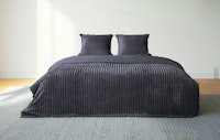 Teddy brede rib dekbedovertrek 240x220 - Antraciet