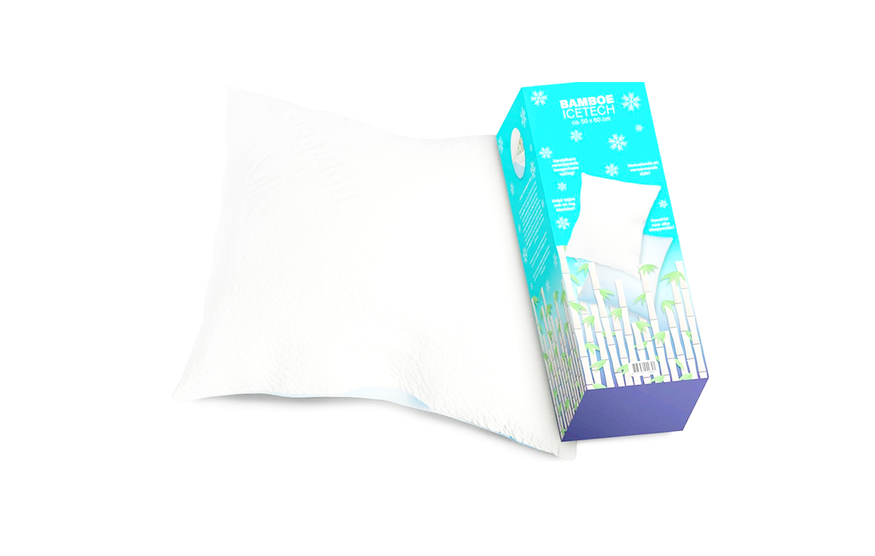 Verkoelend Bamboe 3D Kussen - Zydante Swisstech® - Wit/Blauw