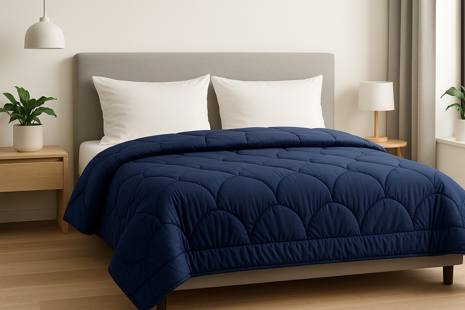 Zydante® Eazzzy Couette Bleu Foncé – 240 x 200 cm