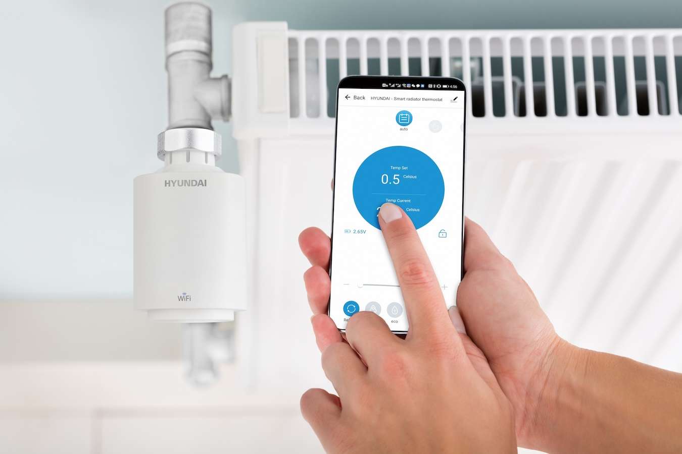 Slimme energiebesparende verwarmingsthermostaat met wifi en app