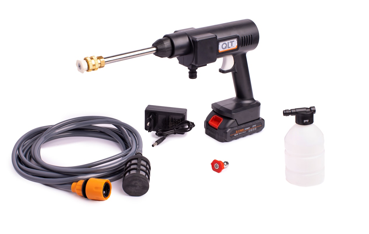 Snoerloze hogedrukreiniger van QLT (10 bar)