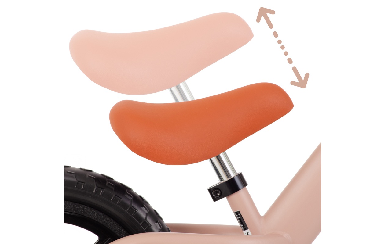 AMIGO Hopper Loopfiets - 12 inch - Verstelbaar - Roze