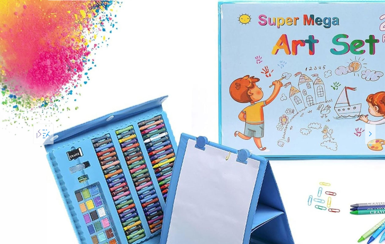 Artimaster 208-delige kunstset met pop-up ezel