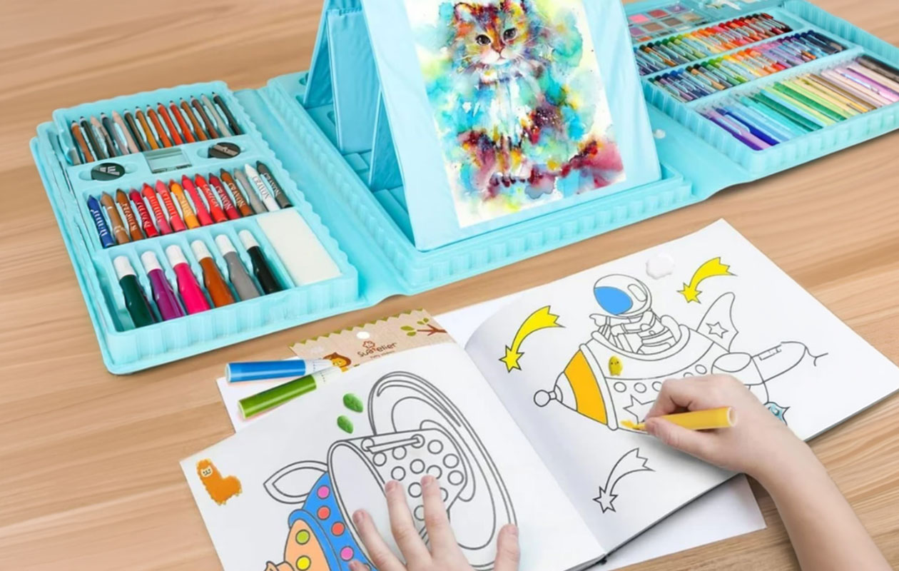 Artimaster 208-delige kunstset met pop-up ezel