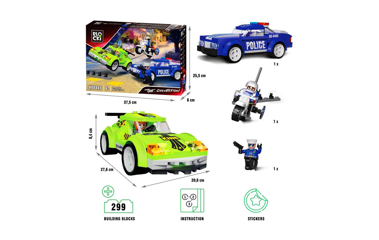 Blocki Bouwblokken-set – City Racing