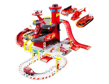 Garage de Pompiers – 3 niveaux avec ascenseur et hélicoptère