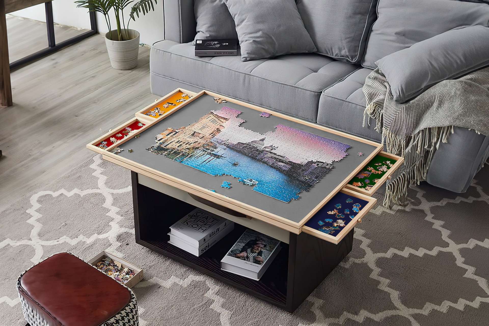 Feel Home Puzzelbord Luxury met opbergsysteem - 4 lades