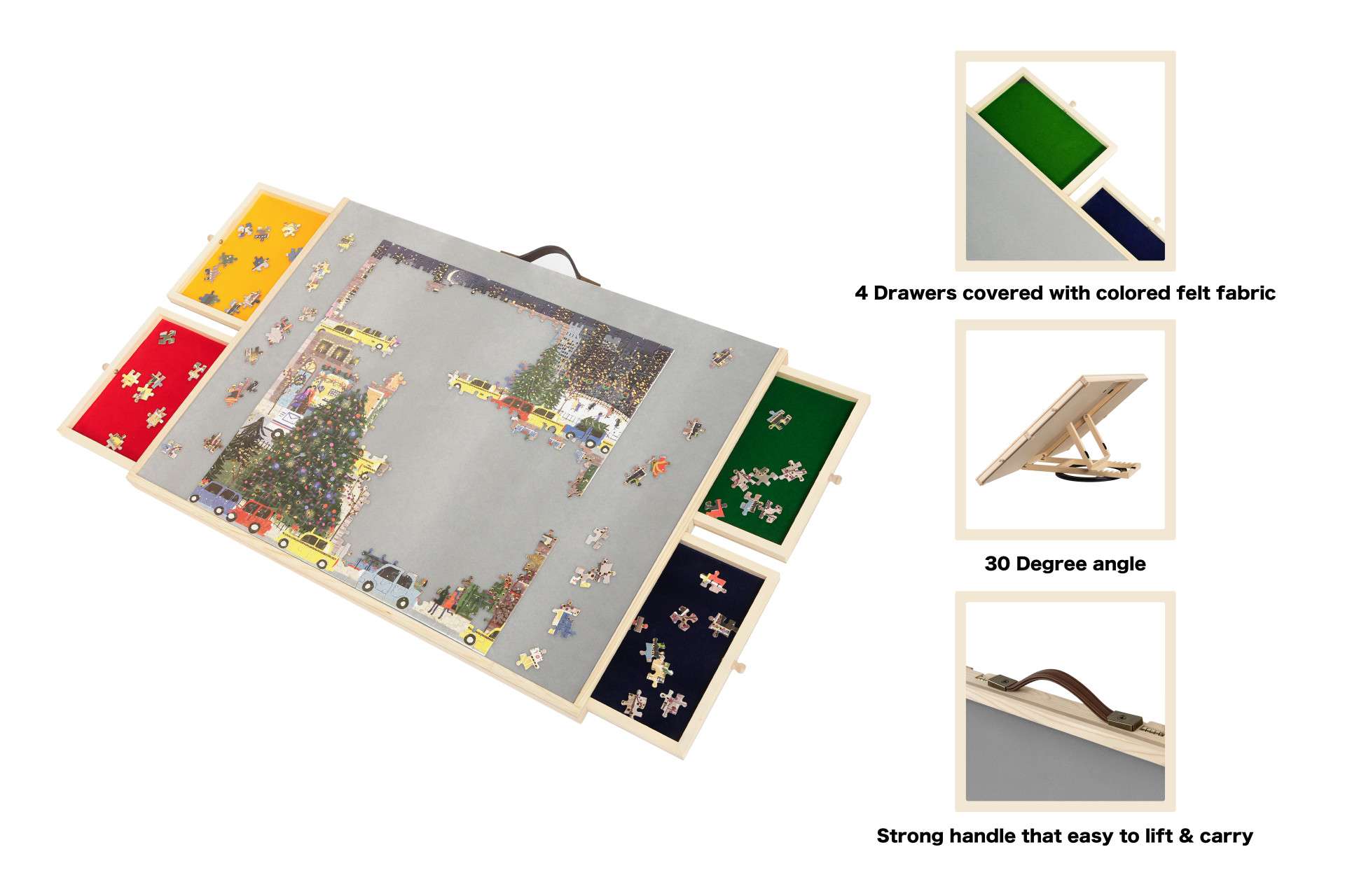 Feel Home Puzzelbord Luxury met opbergsysteem - 4 lades