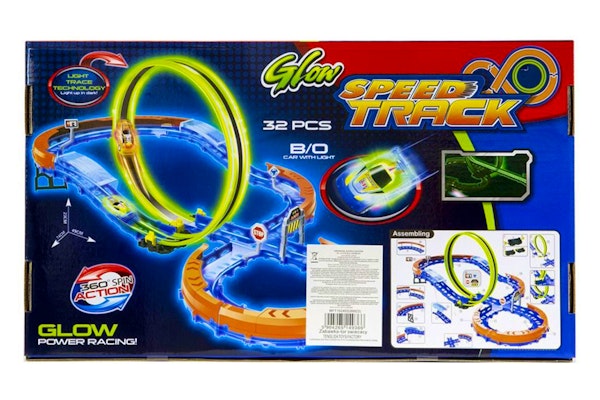 Glow-in-the-Dark Autobaan – 32-delige Race Set