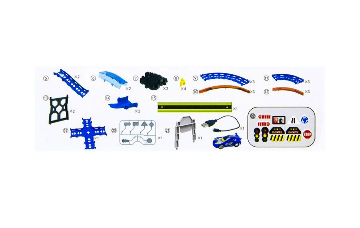 Glow-in-the-Dark Autobaan – 32-delige Race Set