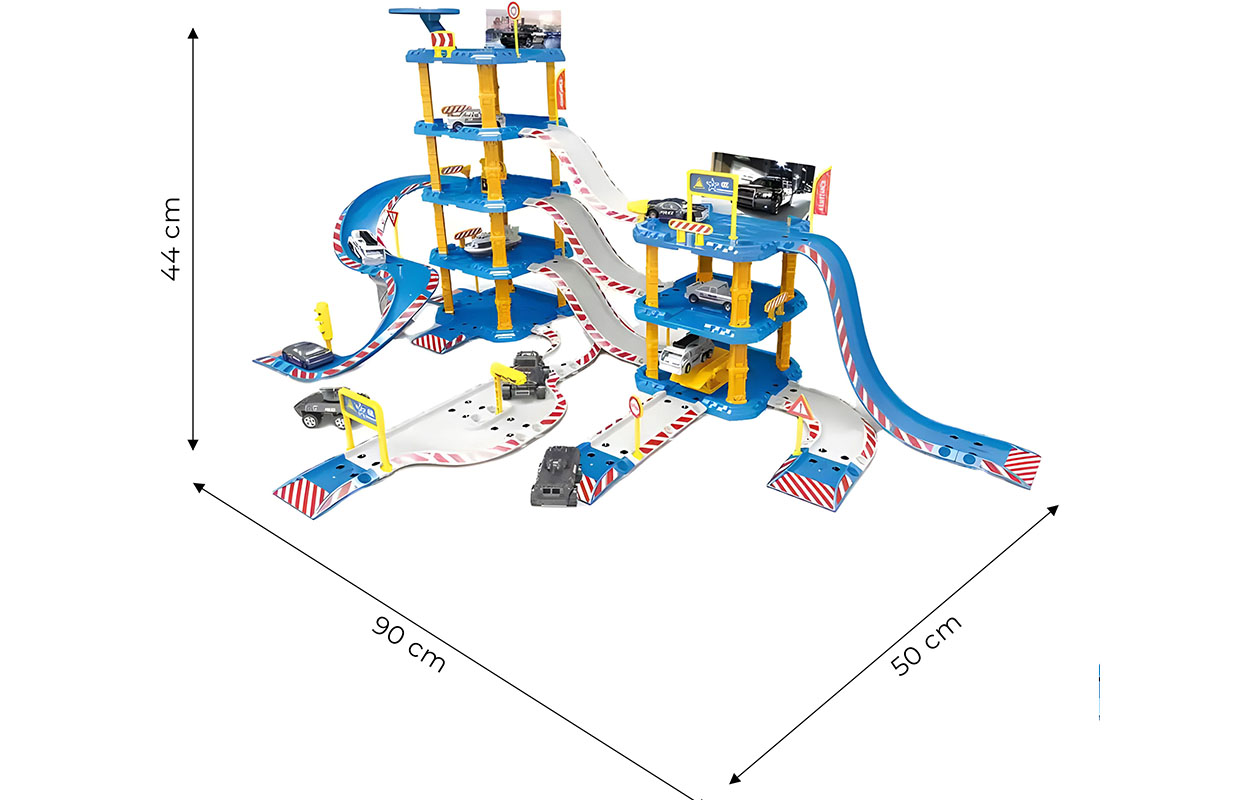Grote politiebureau garage met 4 verdiepingen
