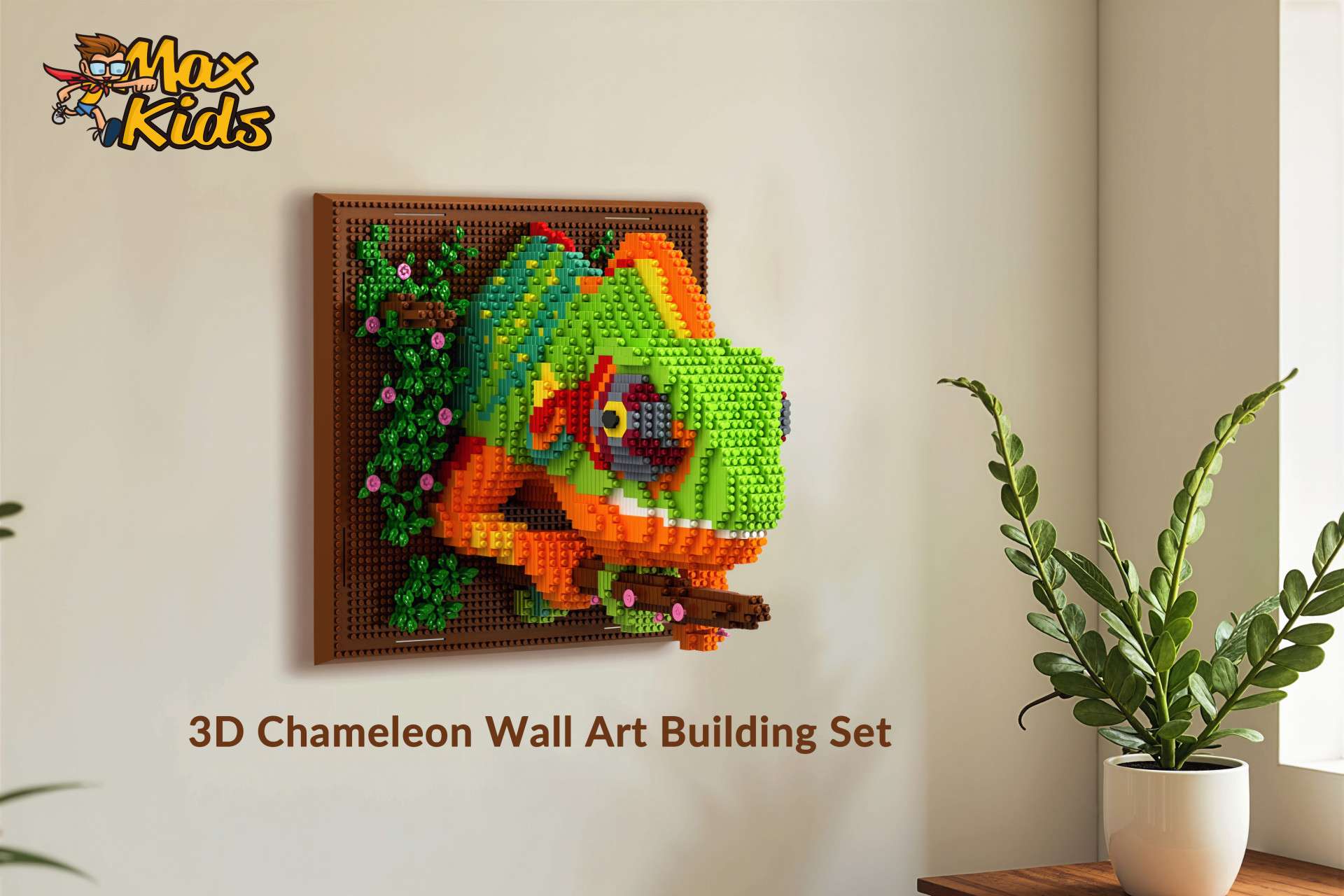 Max Kids - Bouwstenen Pakket - Kleurrijke Kameleon