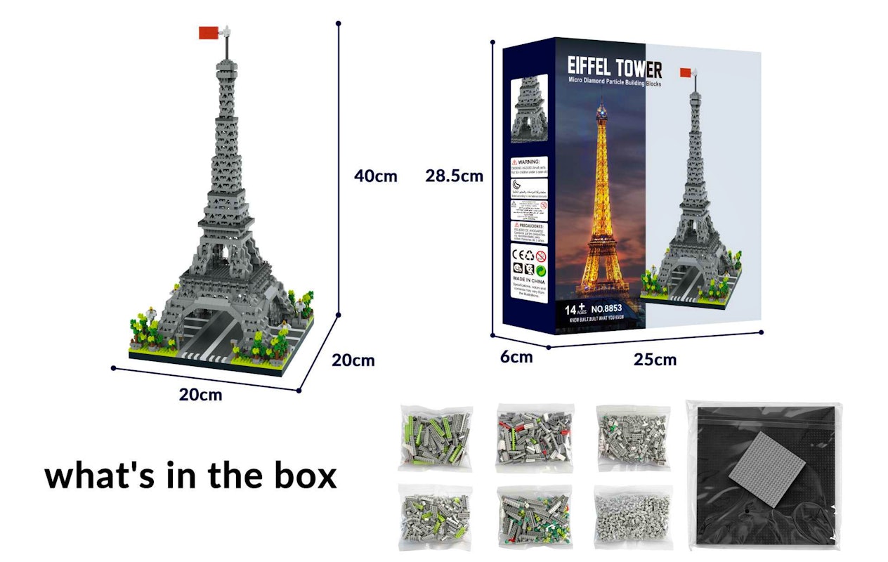 Max Kids - Kit de construction - Tour Eiffel XL