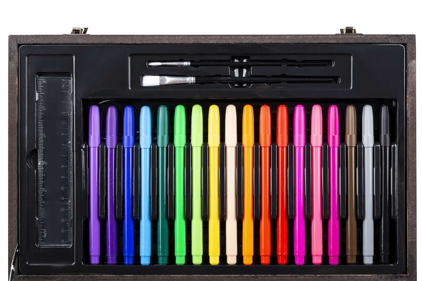 Teken- en Verfset (123-delig) in luxe houten koffer