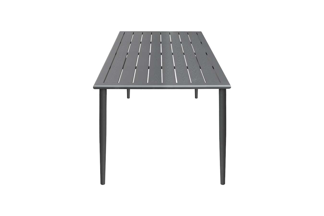 Feel Home - Luxe eettafel voor buiten - 200x90 cm - Met 6 kuipstoelen - MOSS Grey