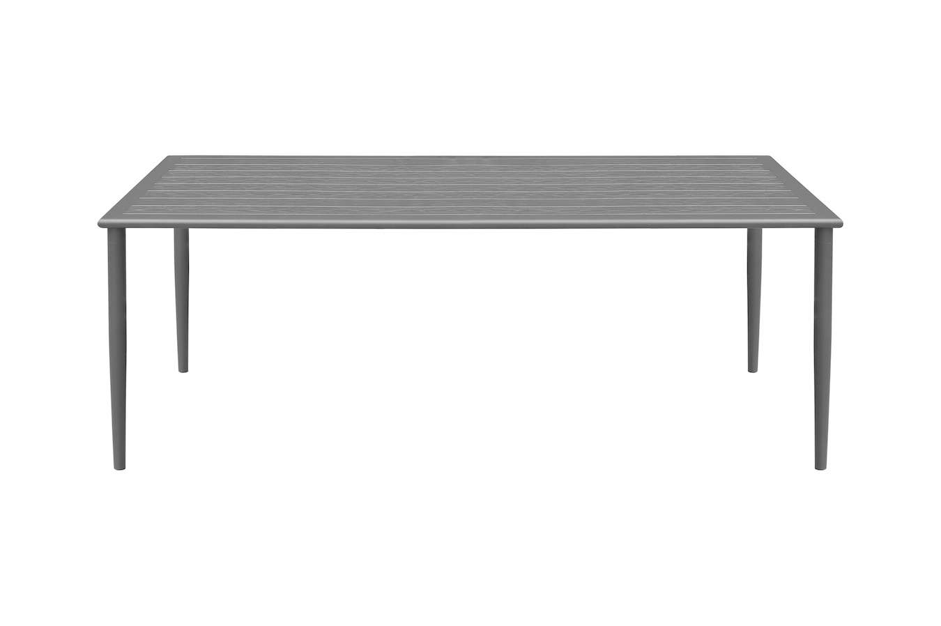 Feel Home - Luxe eettafel voor buiten - 200x90 cm - Met 6 kuipstoelen - MOSS Grey