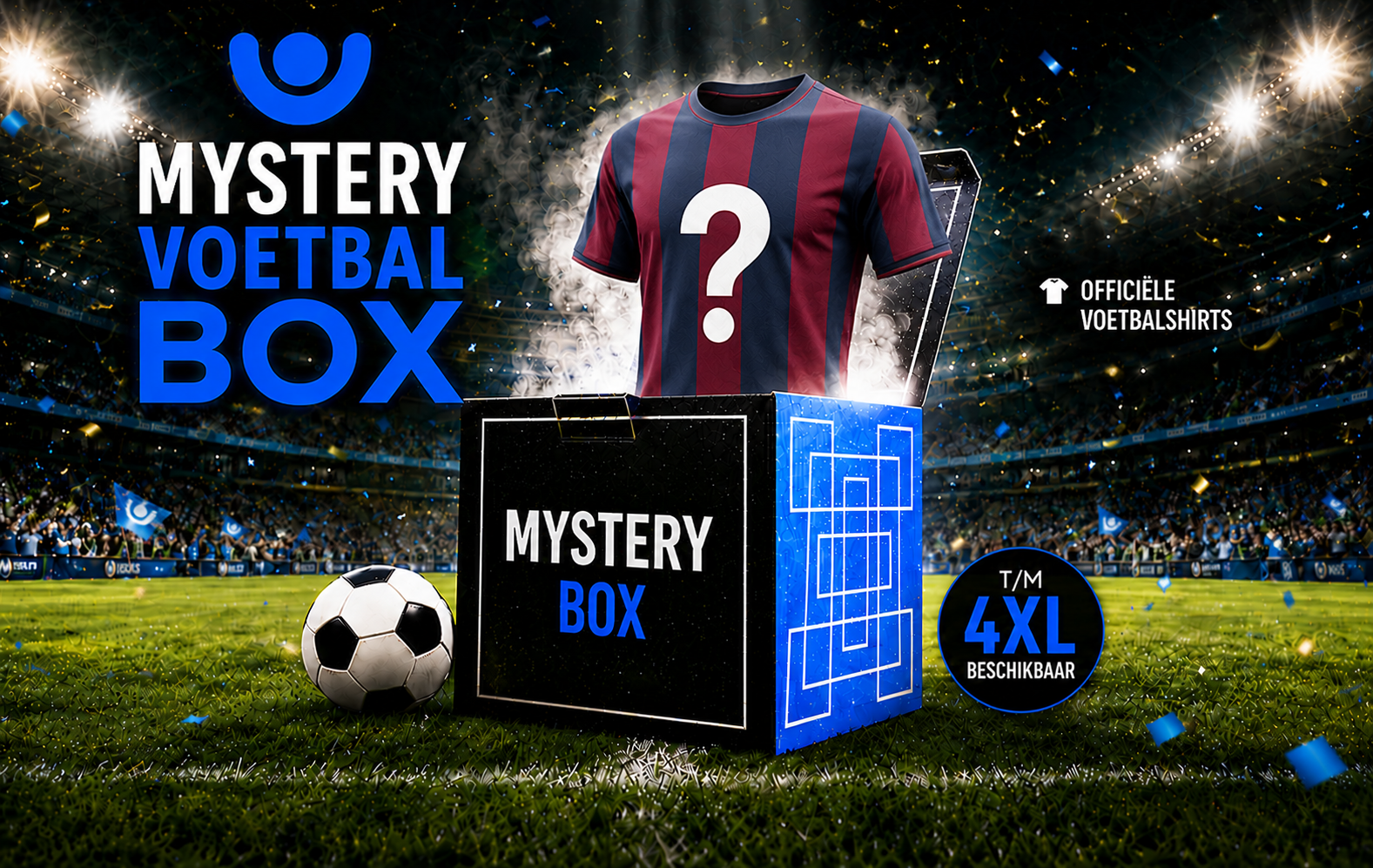 Exclusieve VakantieVeilingen Mystery Voetbal Box met een officieel voetbalshirt