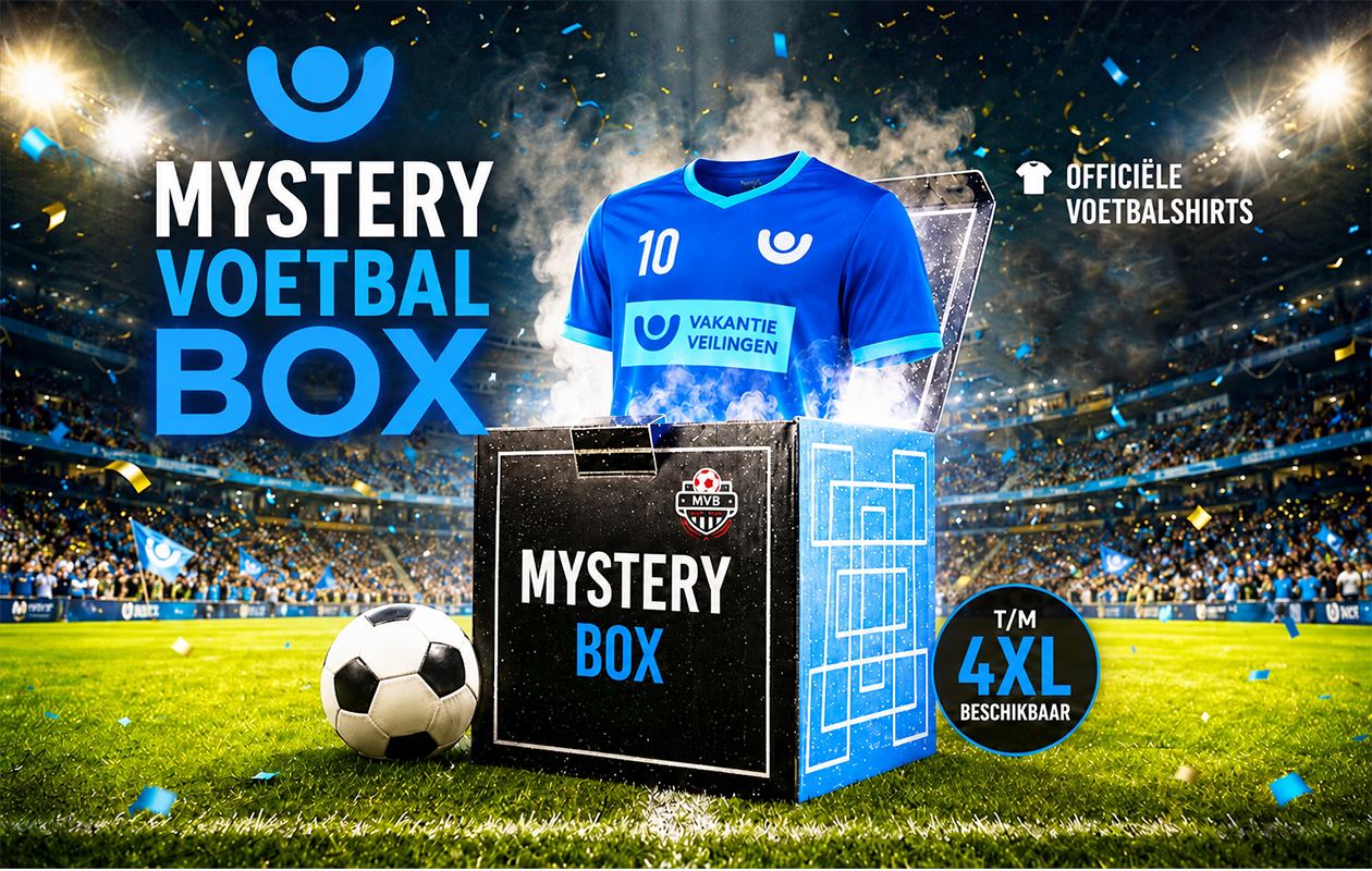 Exclusieve VakantieVeilingen Mystery Voetbal Box met een officieel voetbalshirt