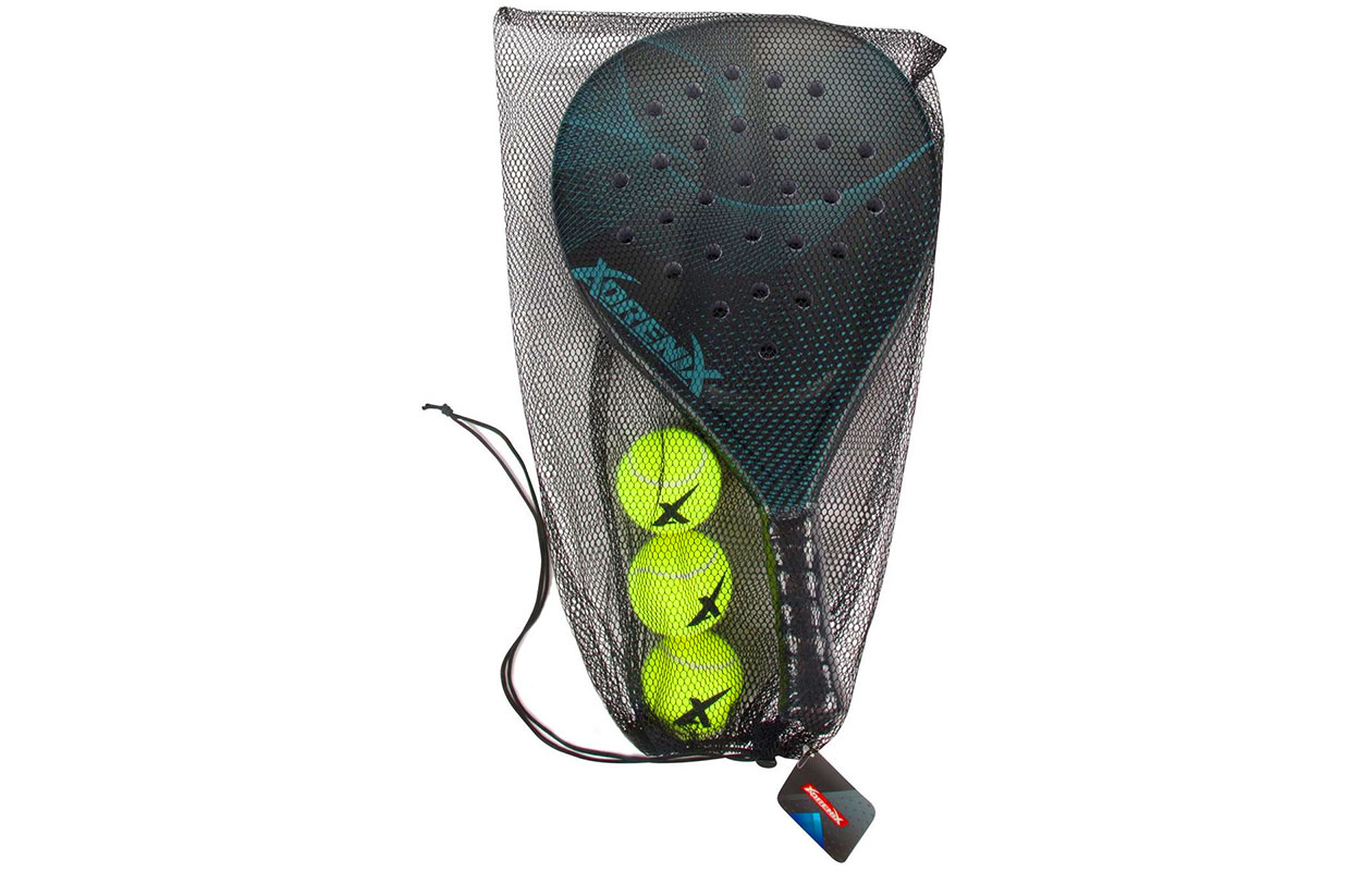 Padelset: Racket + 3 ballen (Rood, Blauw of Groen)