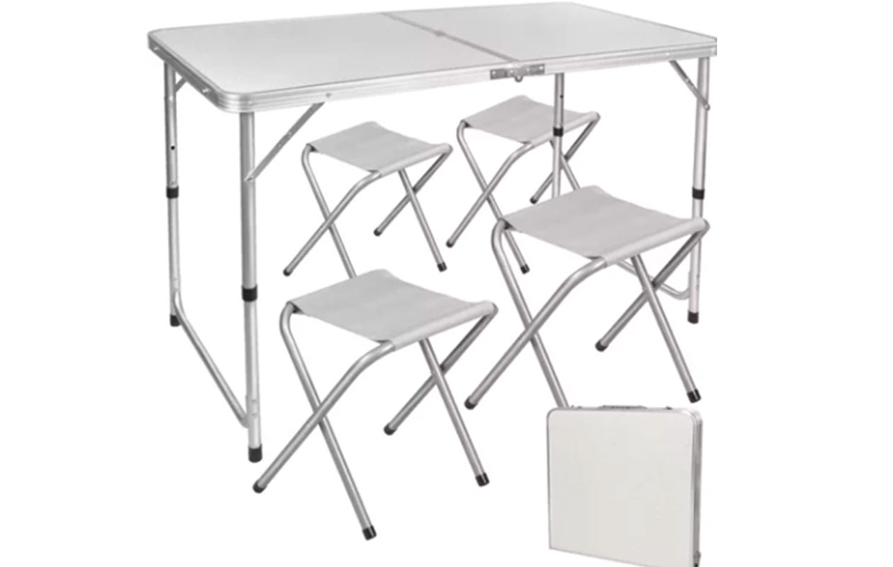 Ensemble de camping Trizand table + 4 chaises
