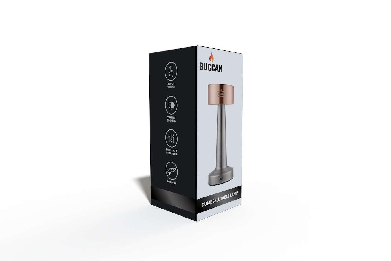 Tafellamp met 3 lichtstanden en touchpaneel