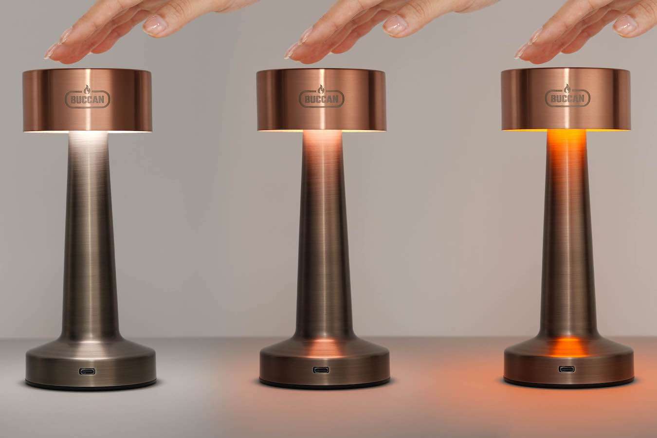 Tafellamp met 3 lichtstanden en touchpaneel