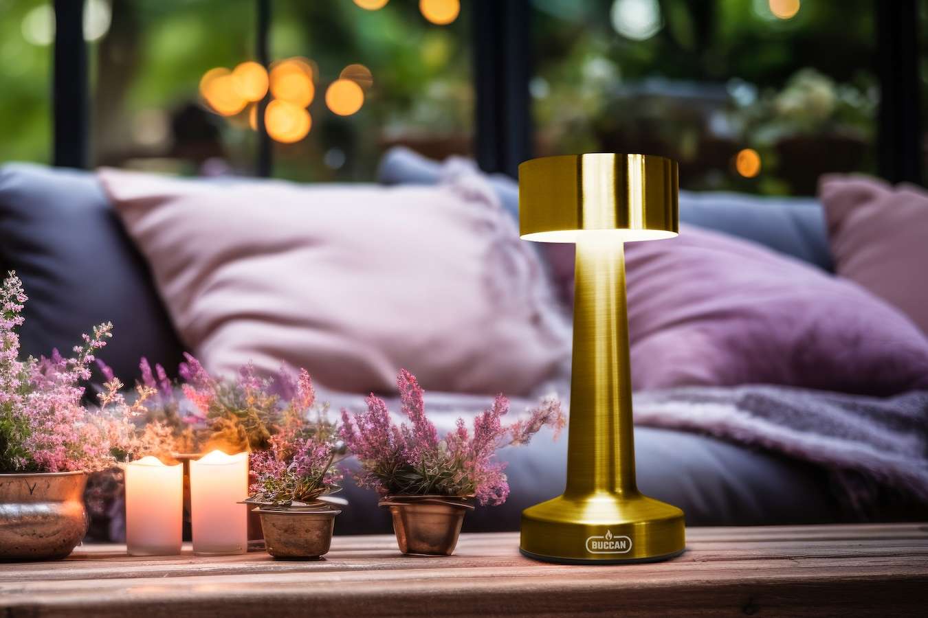 Tafellamp met 3 lichtstanden en touchpaneel