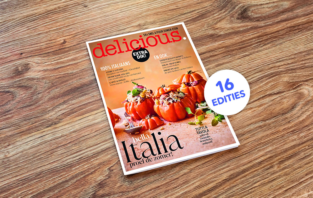 Jaarabonnement op delicious. (16 edities)
