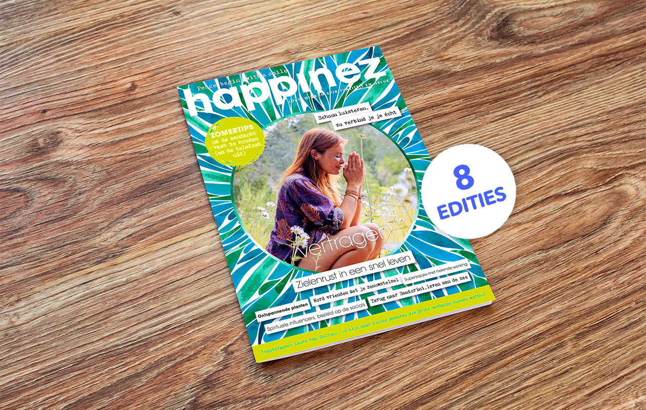 Jaarabonnement op Happinez (8 edities)
