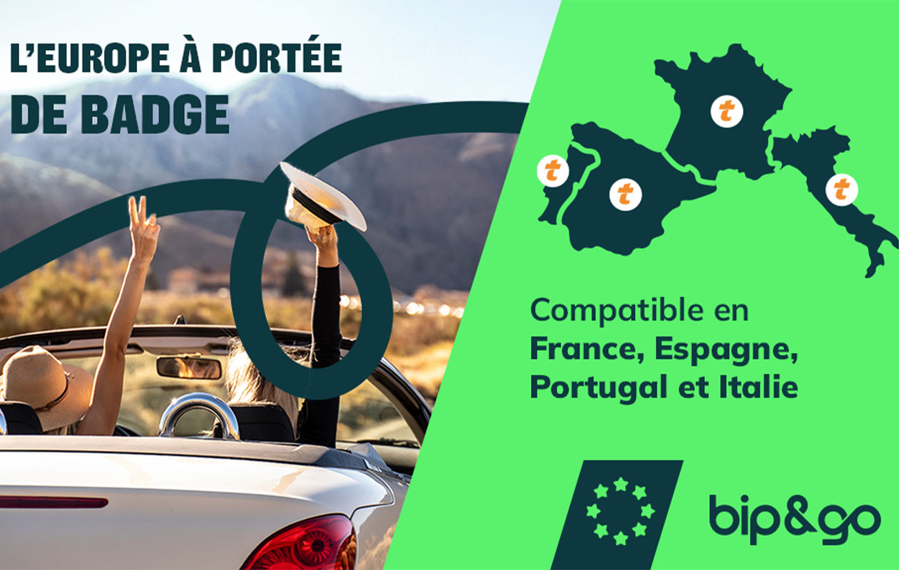 Badge de télépéage Bip&Go avec abonnement de 12 mois
