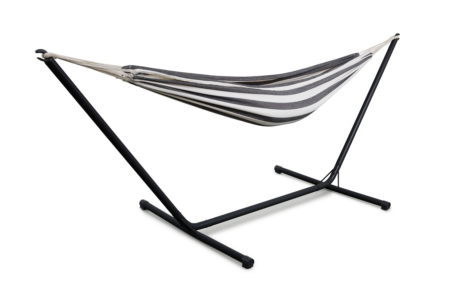 909 Outdoor Hangmat met standaard - zwart/wit