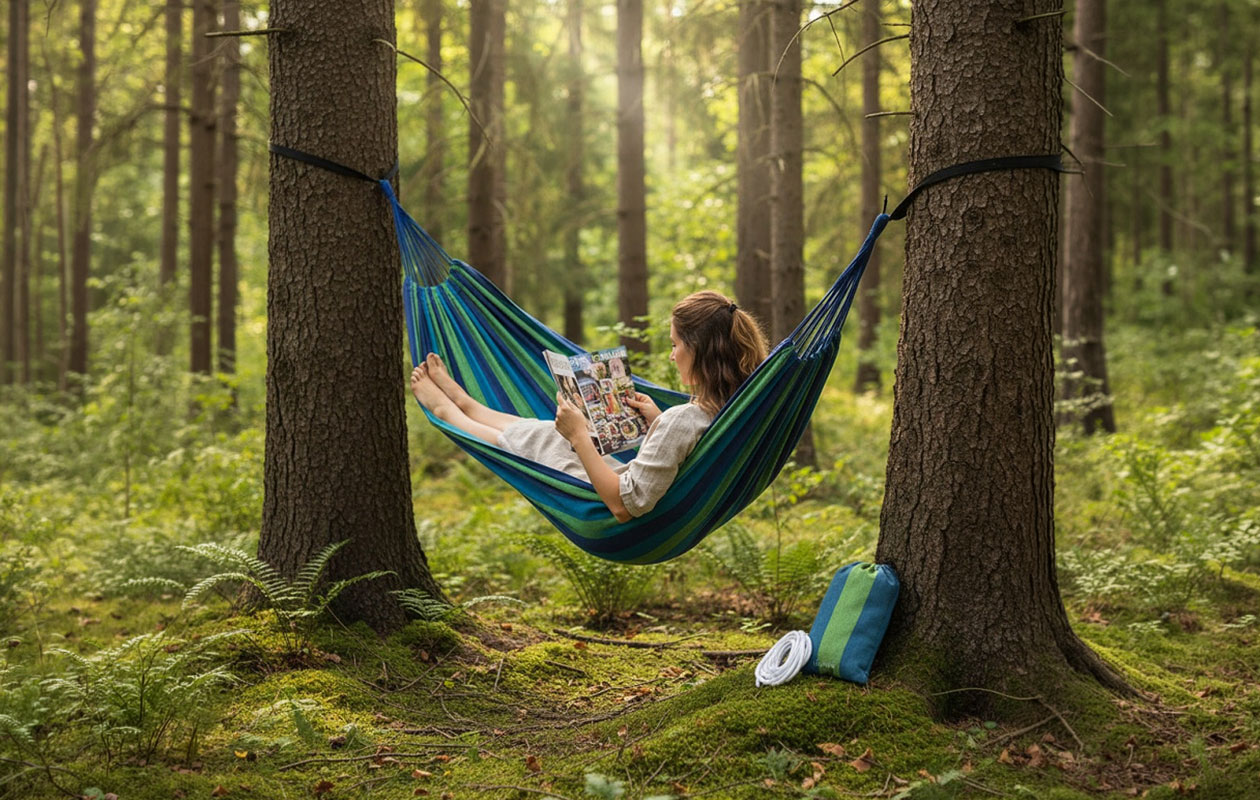 Bobbel Home - Hamac de luxe - Pour le jardin / le camping - jusqu'à 150 kg - 240 cm