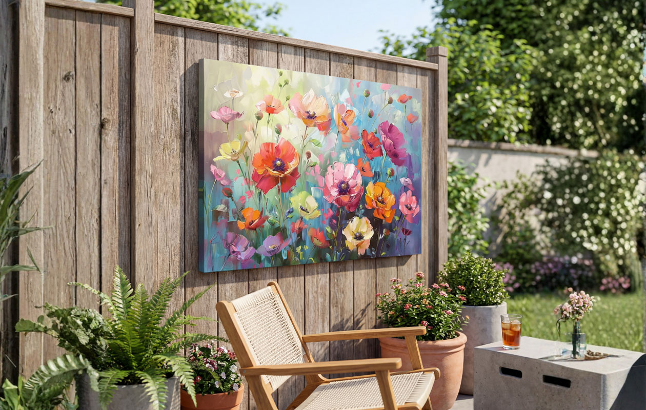 Buiten canvas 60x40 cm met eigen foto of design