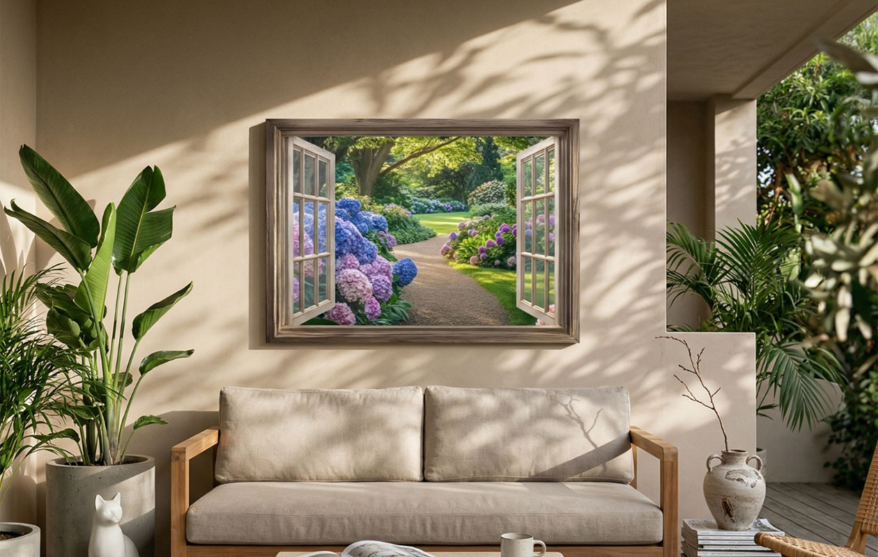 Buiten canvas 60x40 cm met eigen foto of design