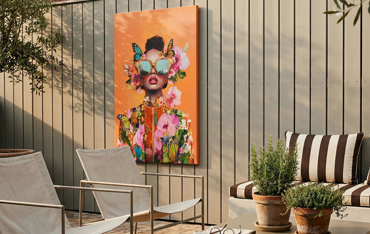 Buiten canvas 60x40 cm met eigen foto of design