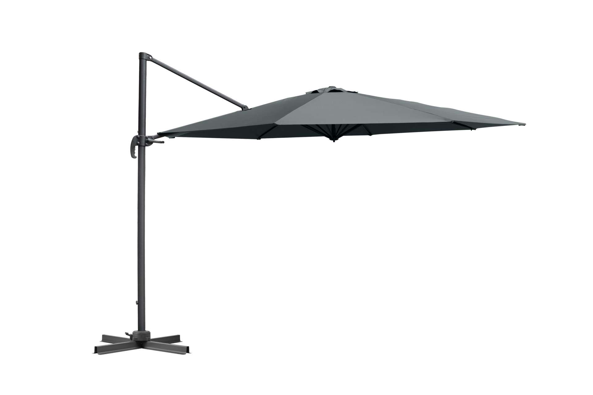 Feel Furniture - Parasol de luxe - Roma 4 x 4 mètres octogonal - Gris foncé
