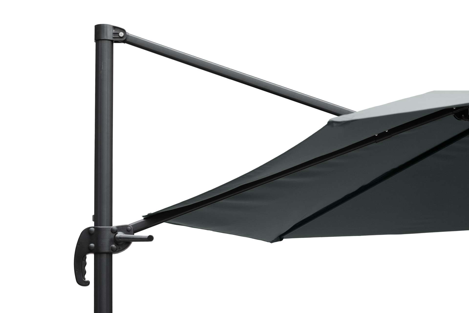 Feel Furniture - Parasol de luxe - Roma 4 x 4 mètres octogonal - Gris foncé