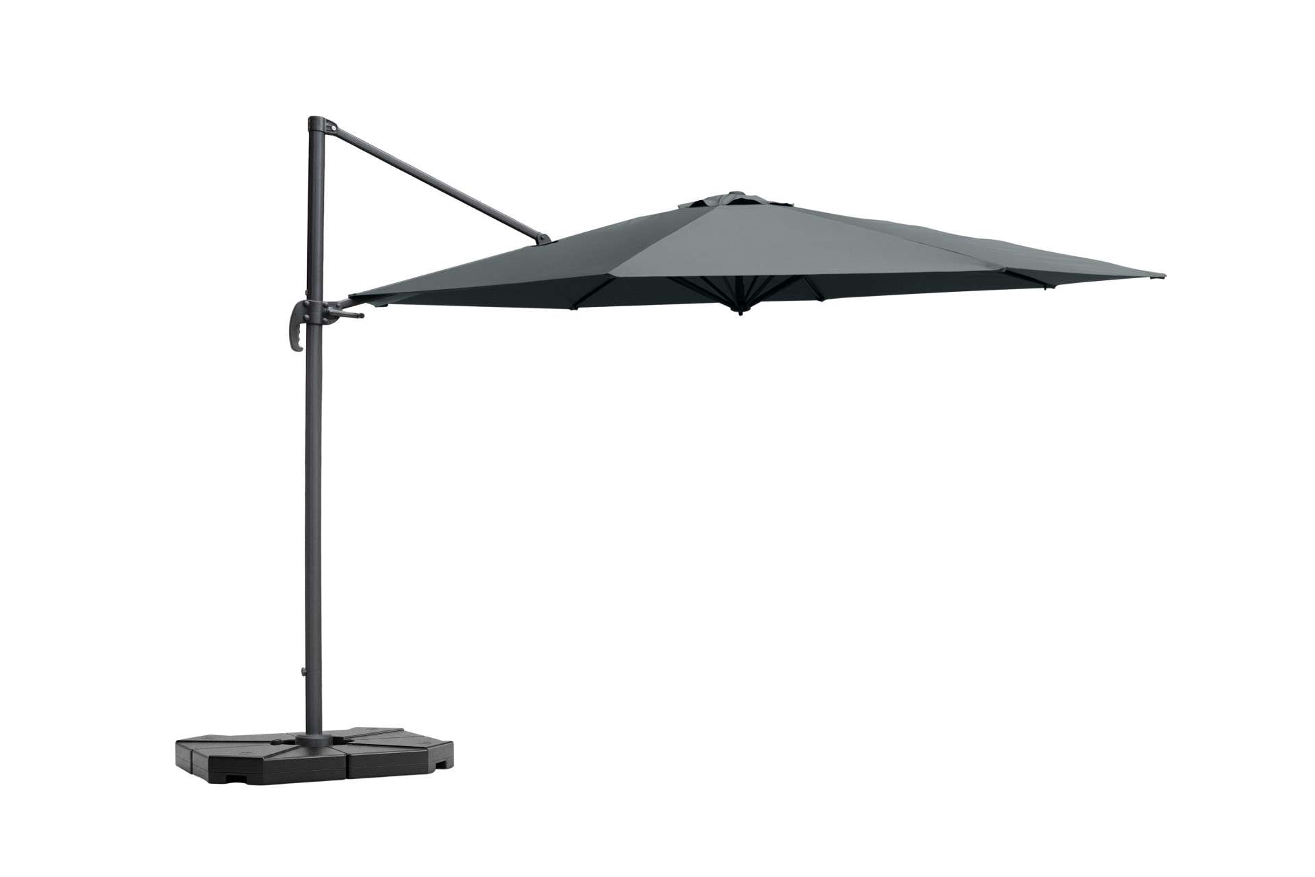 Feel Furniture - Parasol de luxe - Roma 4 x 4 mètres octogonal - Gris foncé