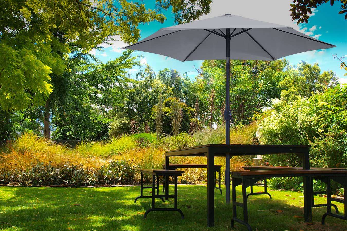 Feel furniture – Parasol – Kantelbaar – 3 meter – Lichtgrijs