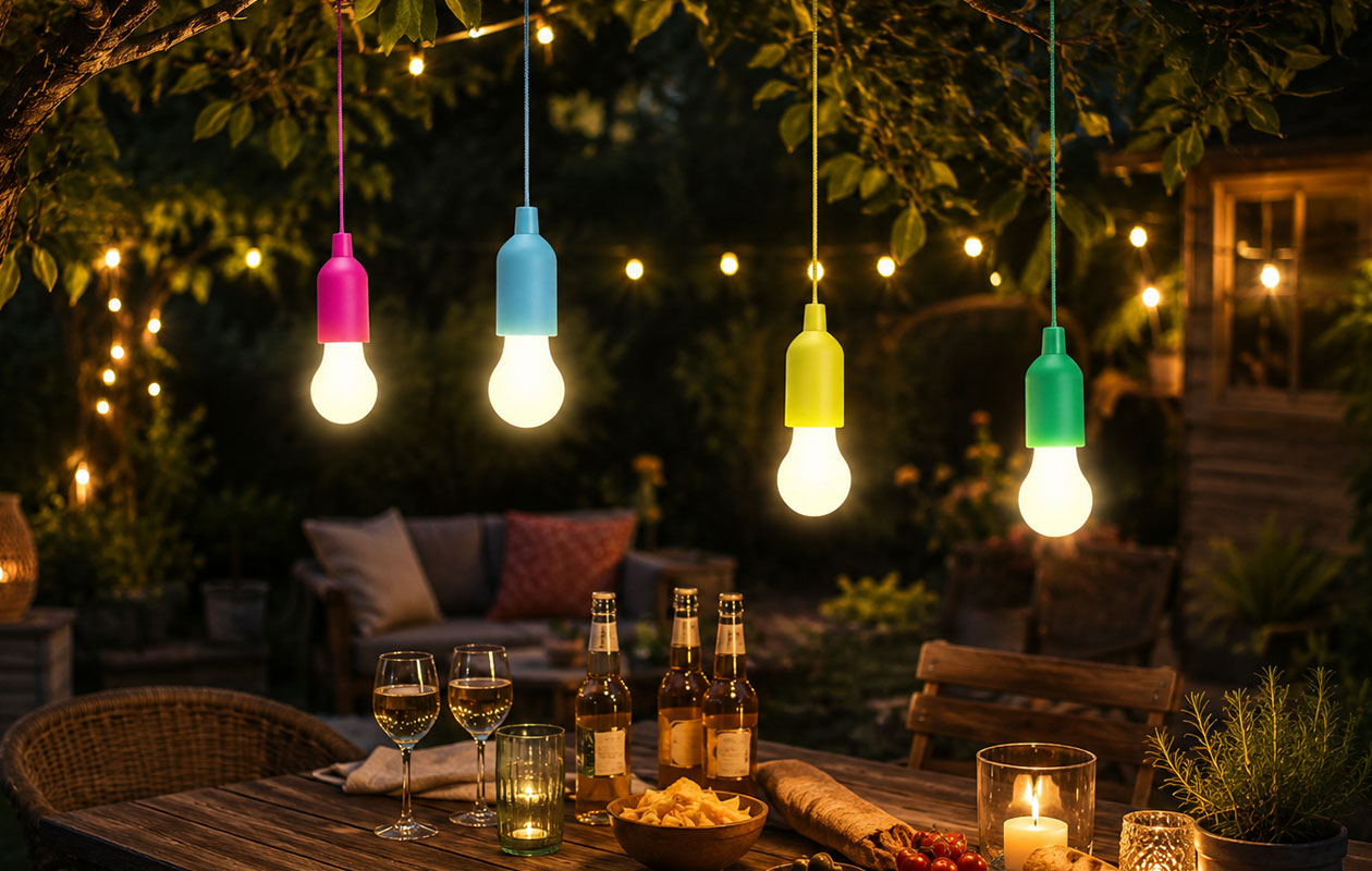 Draadloze trekkoord LED Lampen 4 stuks