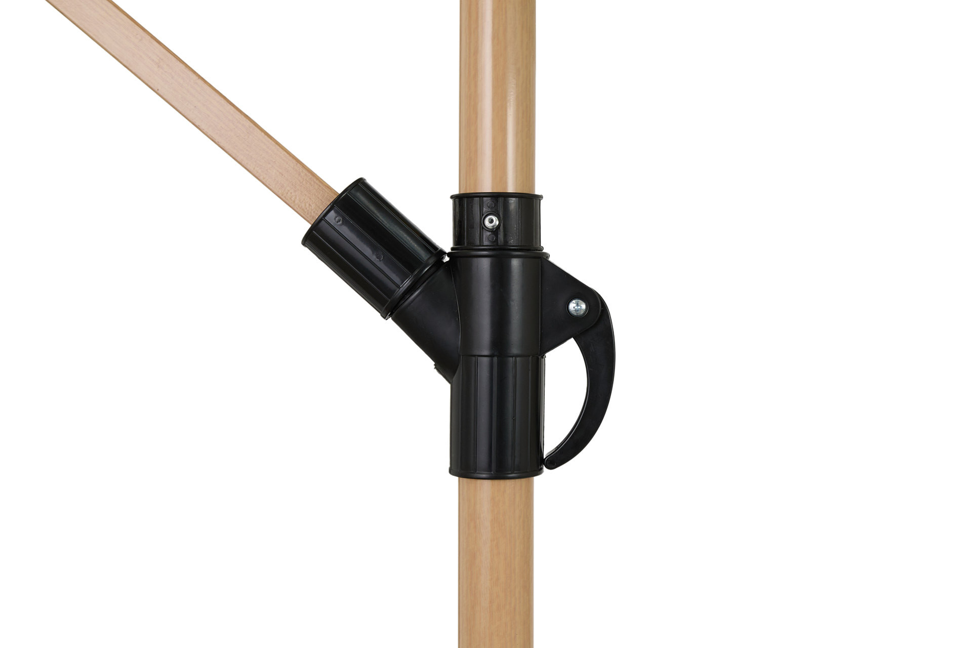 Hangende parasol met houtlook incl. hoes