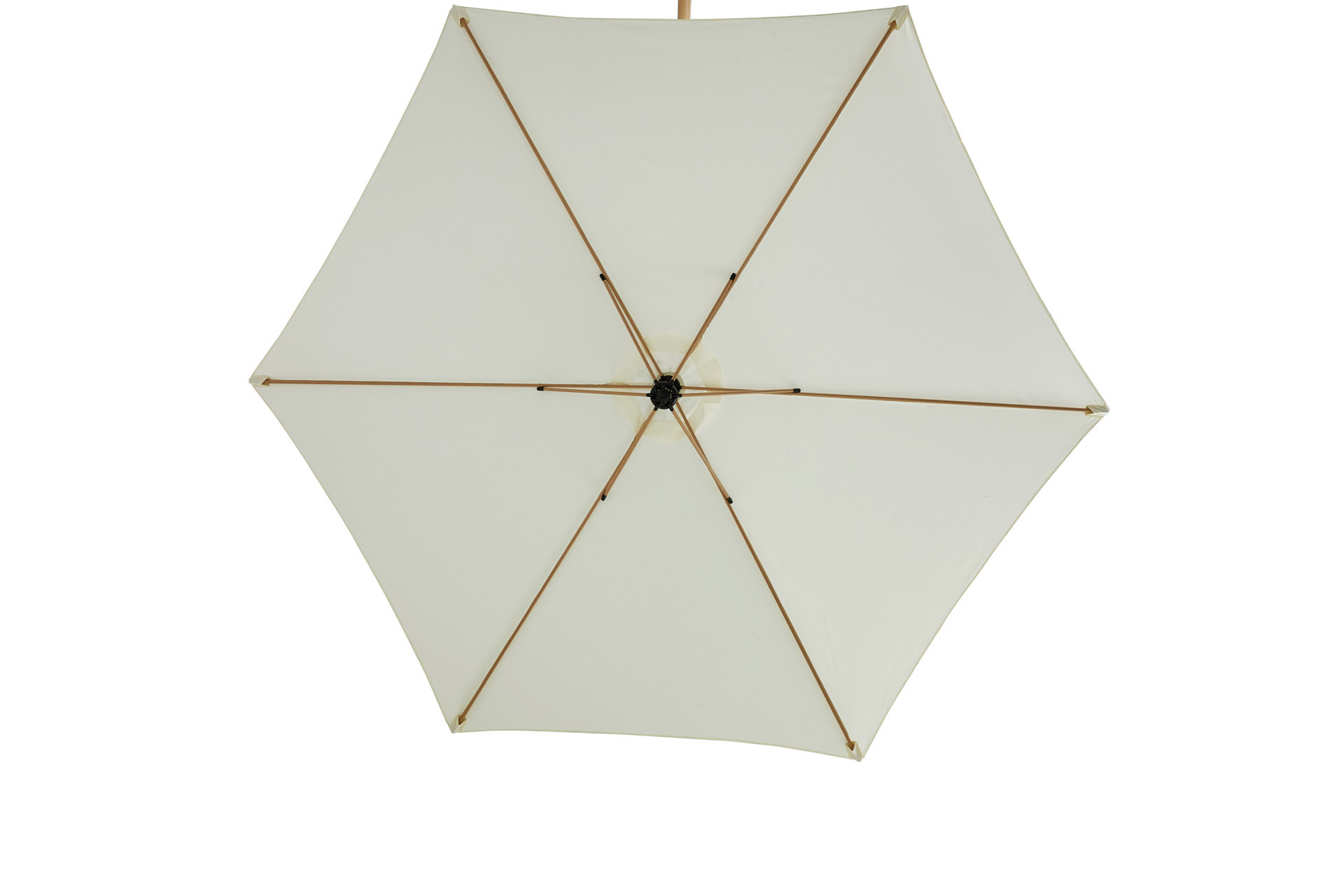 Hangende parasol met houtlook incl. hoes