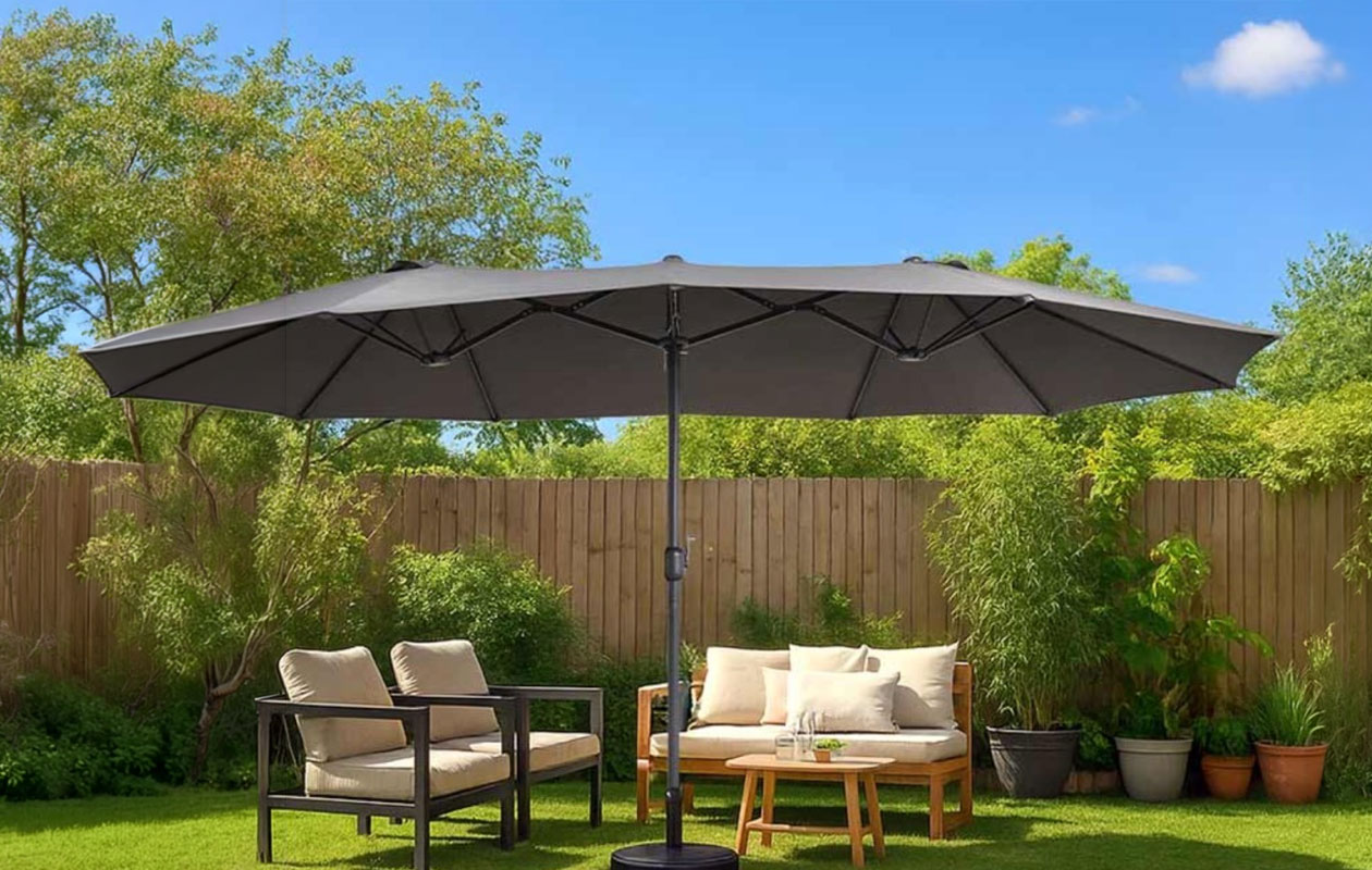 Nexxt - Dubbele Parasol XXL met korting | VakantieVeilingen