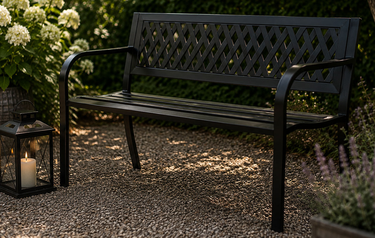 Nexxt - Banc de jardin en acier