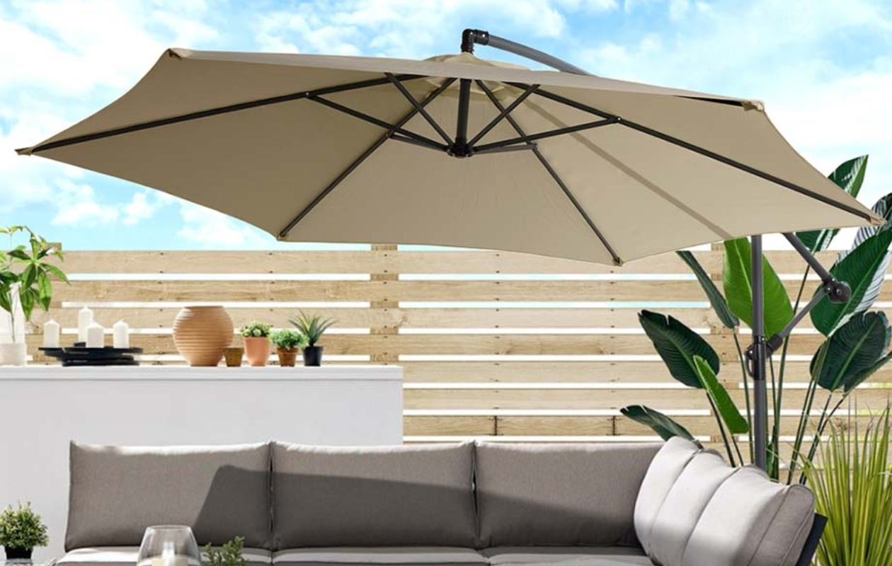 QLT Parasol flottant taupe