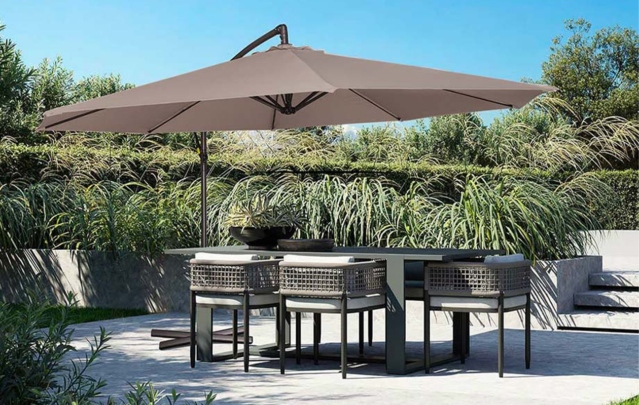 QLT Parasol flottant taupe