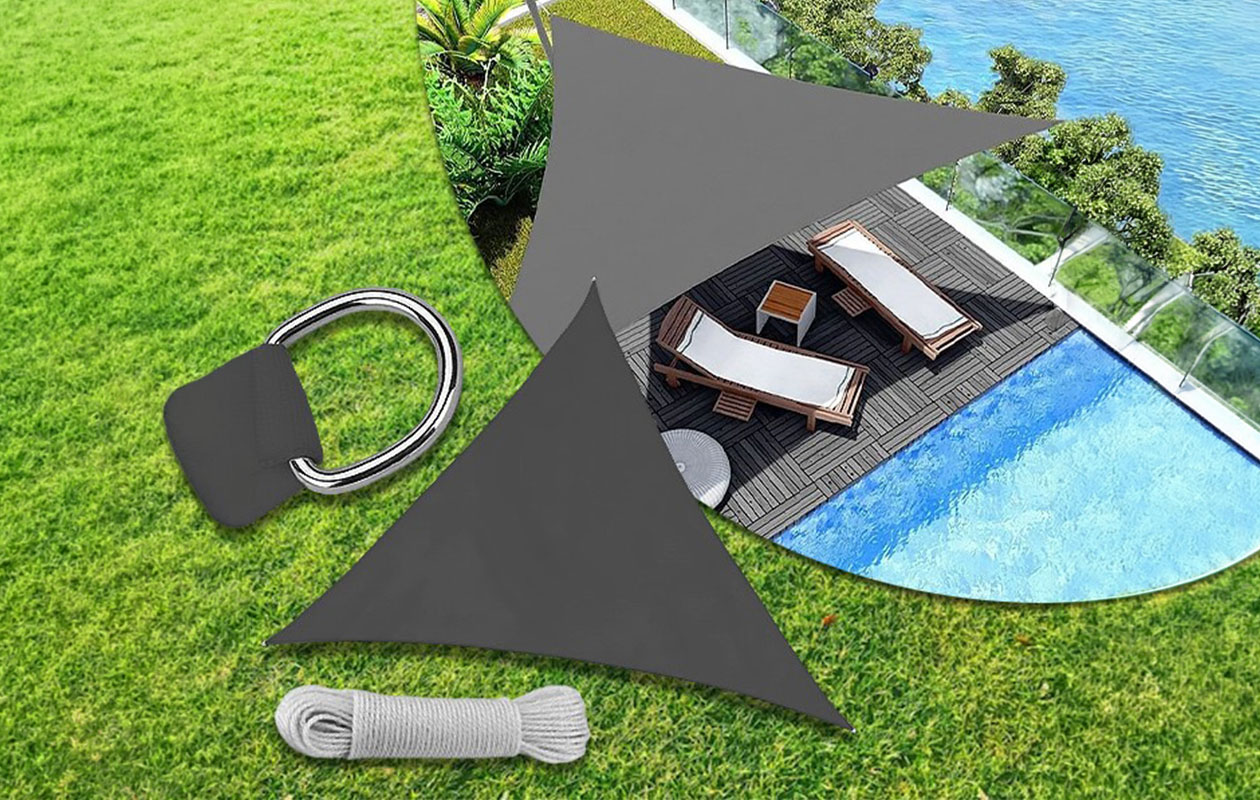 Voile d'ombrage Shadi – 3 × 3 × 3 m